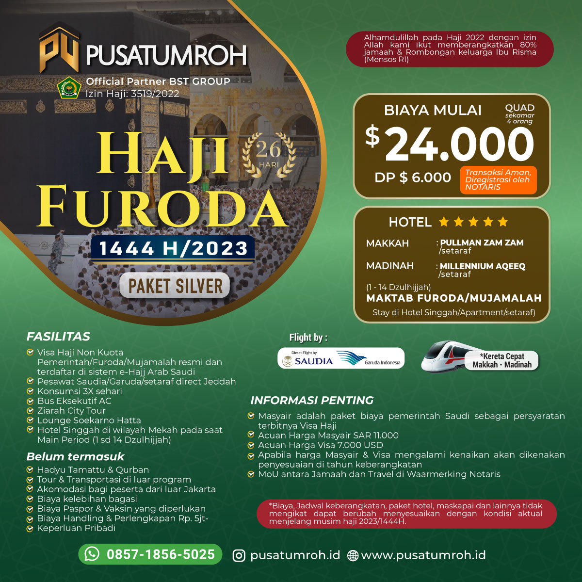 Haji Furoda 2023 Visa Mujamalah Langsung Berangkat Tanpa Antri