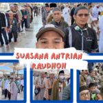 Suasana Antraian Raudoh Madinah laki-laki