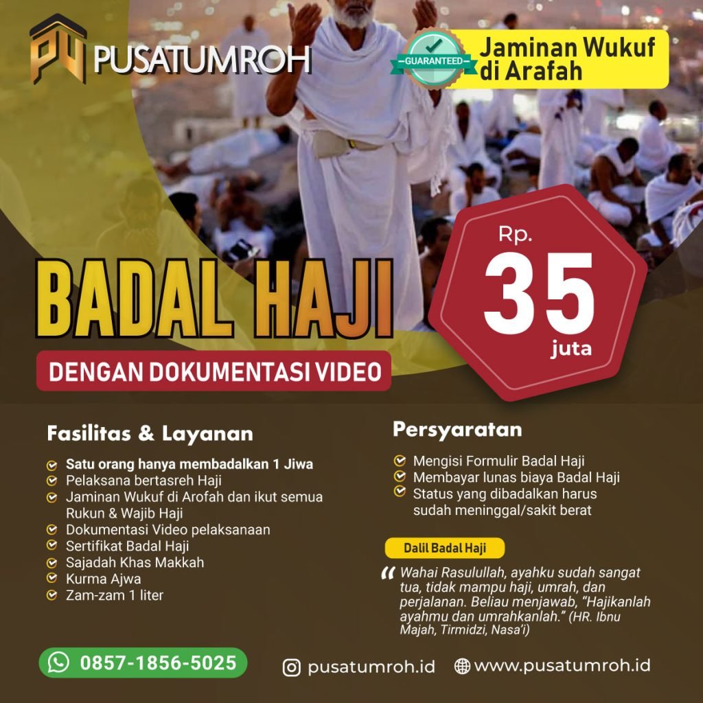 Jasa Badal Haji Resmi Bergaransi Wukuf di Arofah