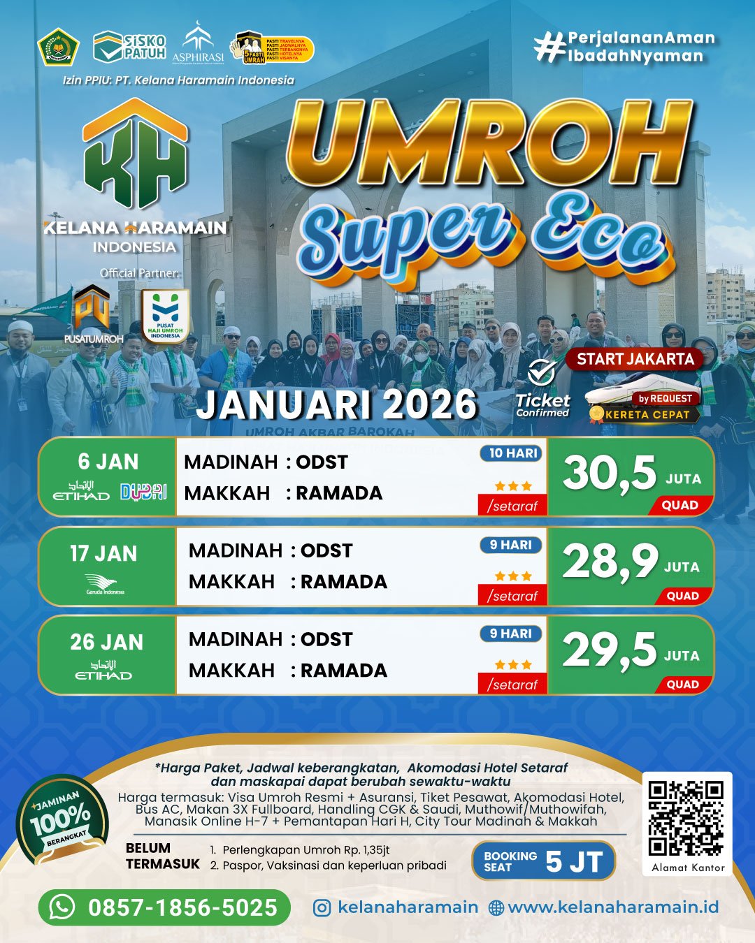 Paket Biaya Umroh Super Eco Januari 2026