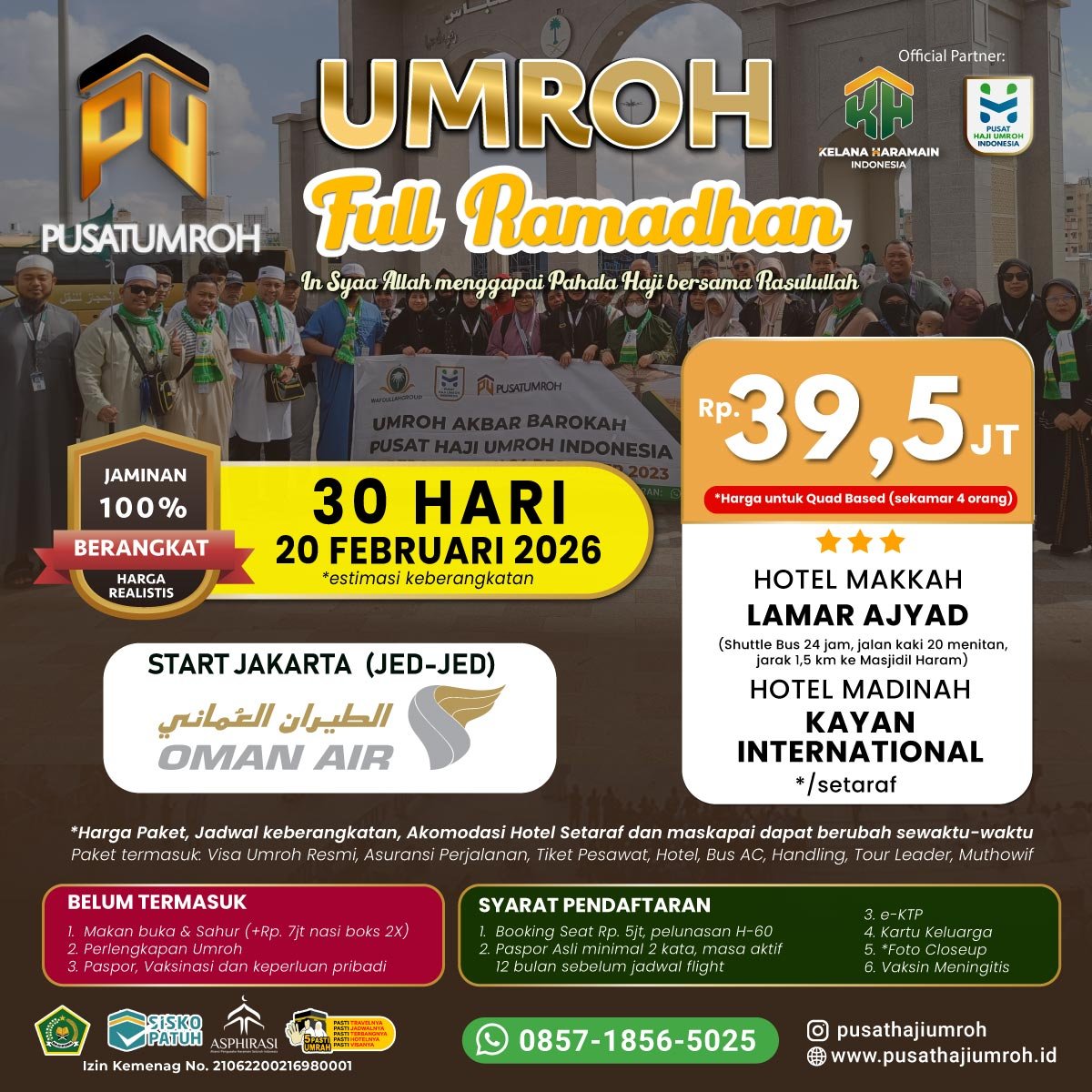 Paket Umroh Full Ramadhan 2026 30 Hari Super Istimewa