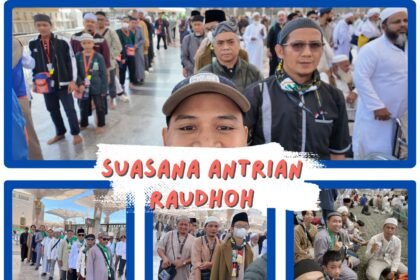 Suasana Antraian Raudoh Madinah laki-laki