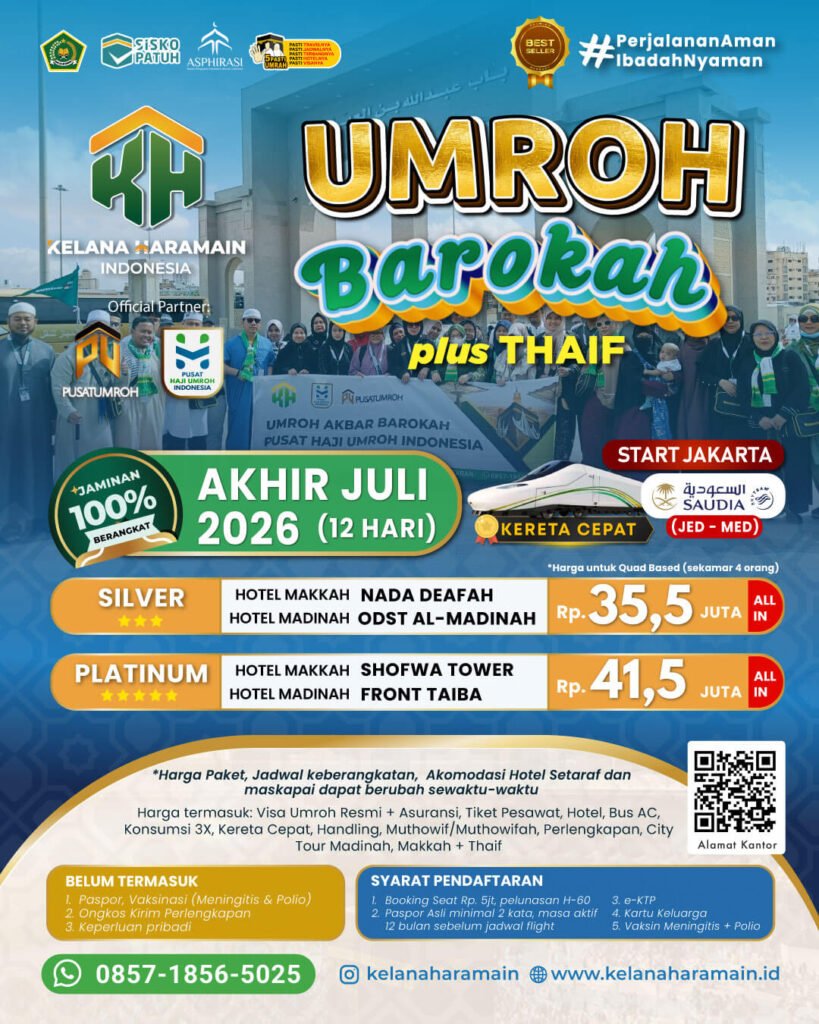 Paket Umroh Akhir Juli 2026 12 Hari